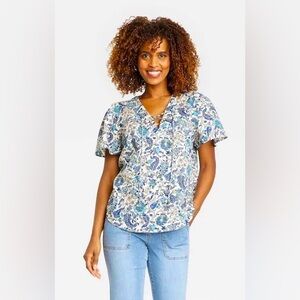 💙 NWT! Knox Rose Boho Lace Up Top